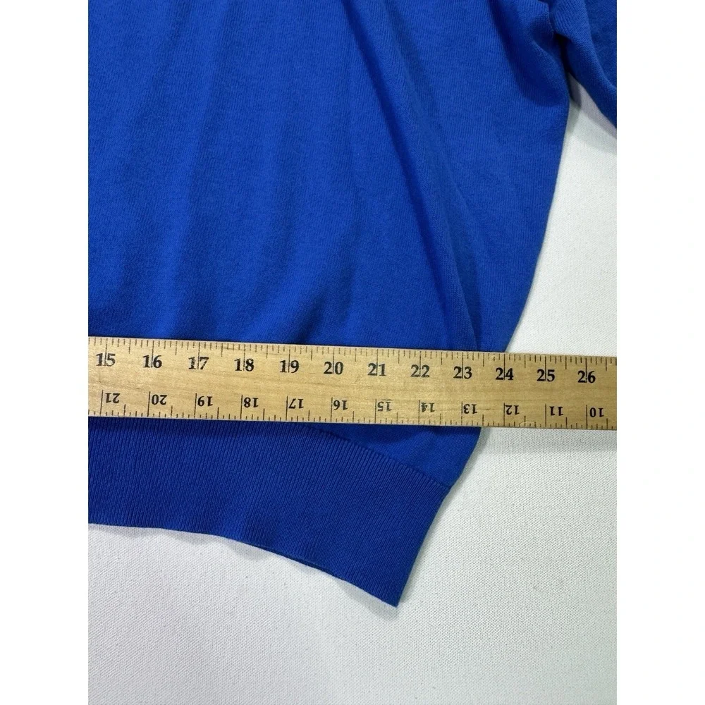 Harbor Bay Men's 4XL Blue Cotton V-Neck Sweater NWT Classic Modern Casual City